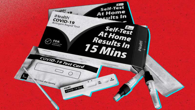 Illustration of a home COVID test