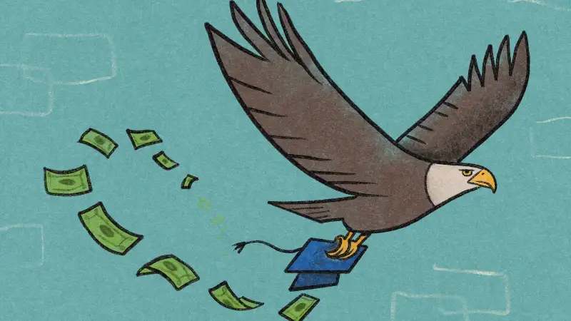 Illustration of an eagle representing federal student loans