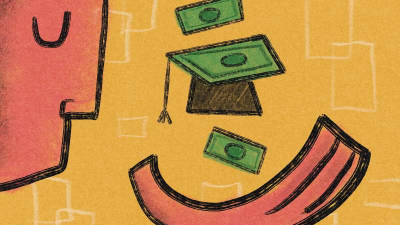 Illustration on how student loans work