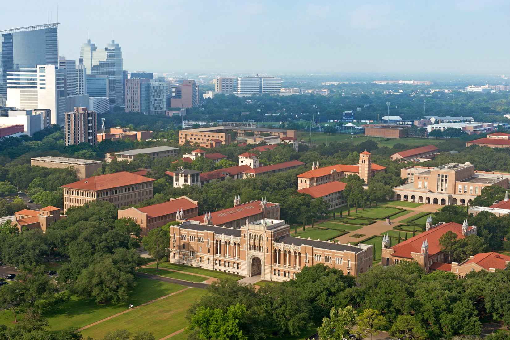 Aerial view of the Rice University Campus