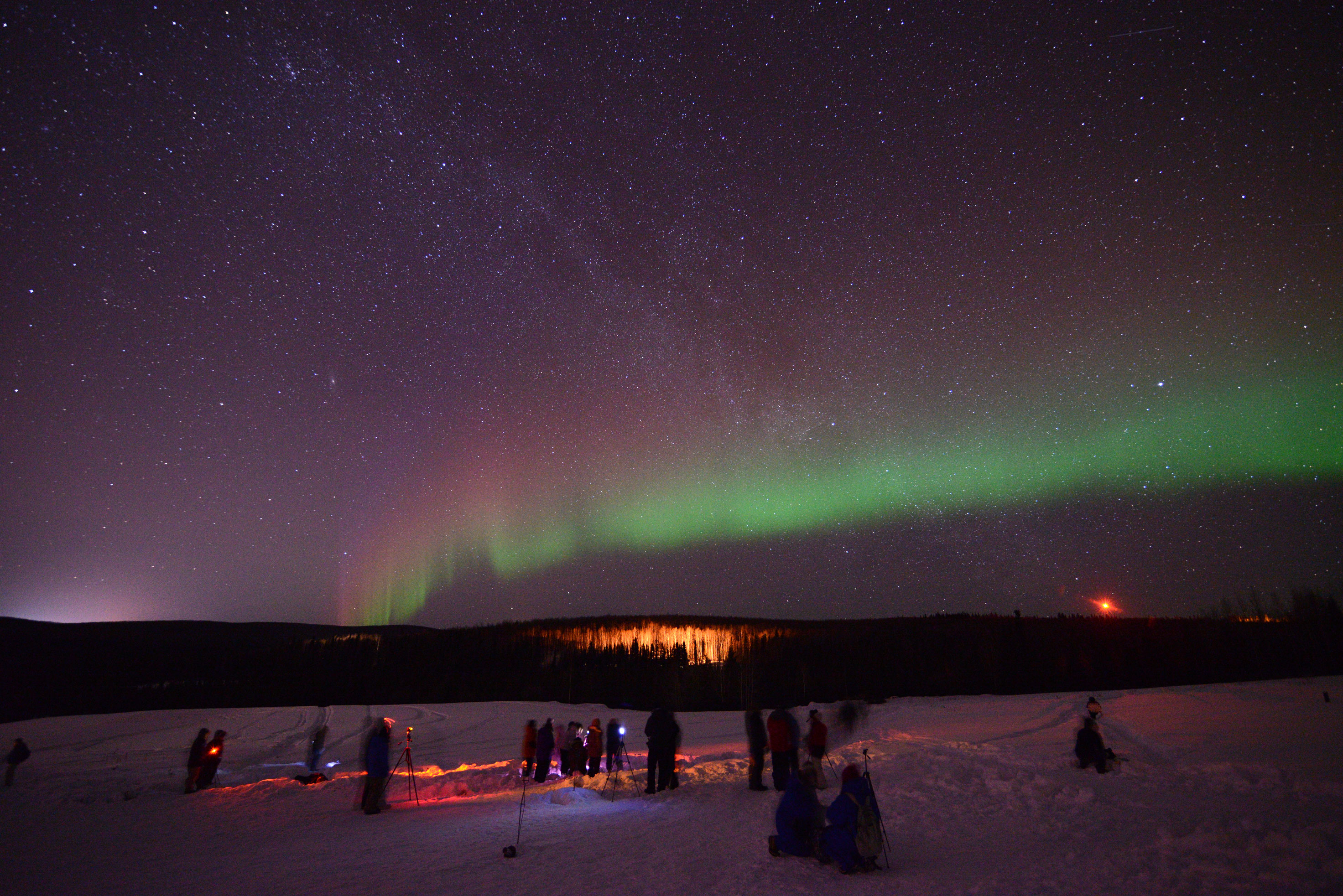 Aurora lights near Fairbanks, Alaska