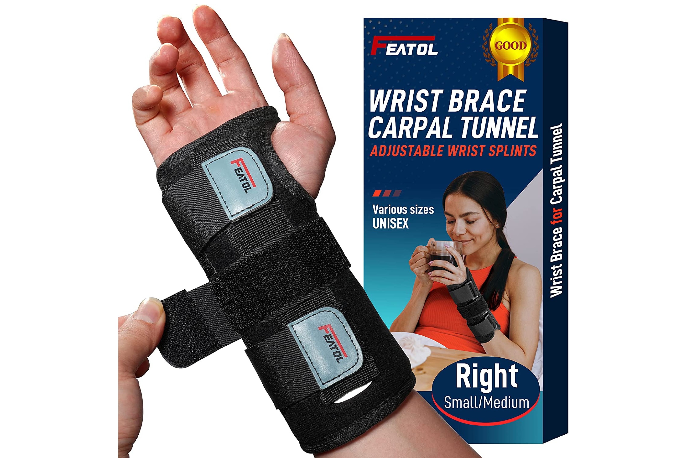 FEATOL Carpal Tunnel Wrist Brace