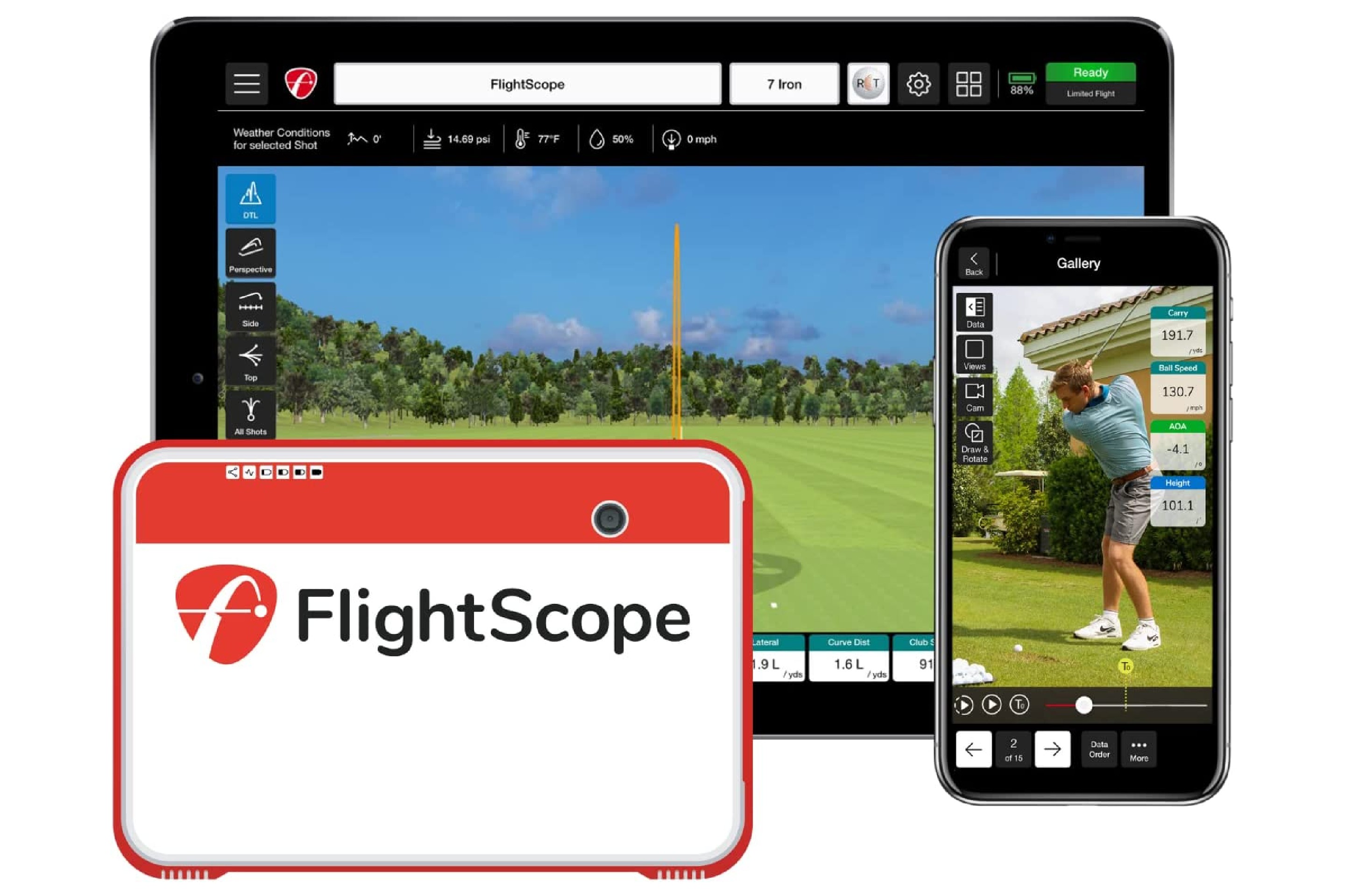 FlightScope Mevo+ Portable Golf Simulator