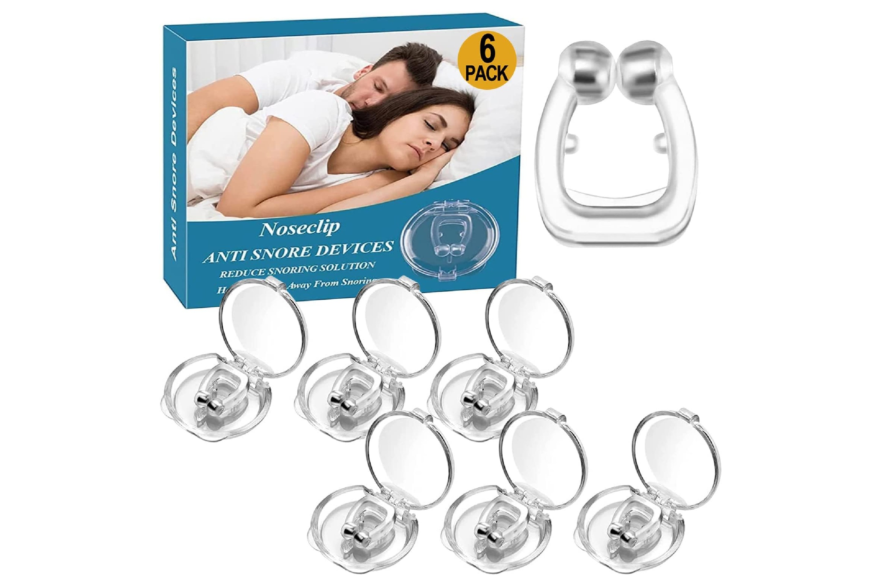 Qbcntu Magnetic Anti-Snoring Nose Clips
