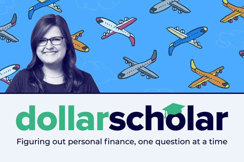 Dollar Scholar banner featuring many planes