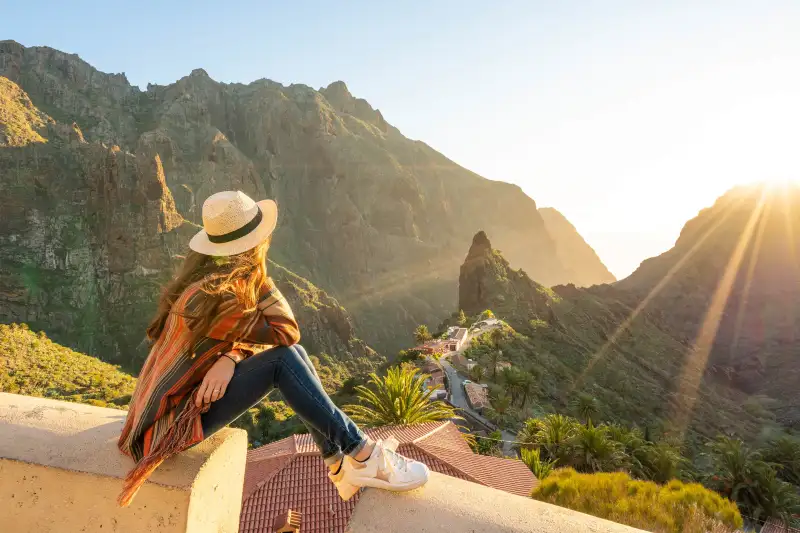 Woman traveling abroad