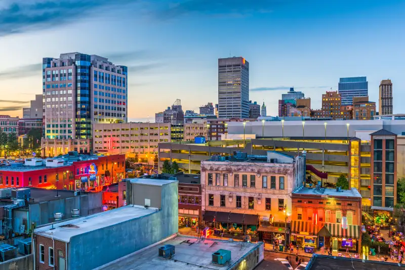 Memphis Tennessee USA downtown skyline