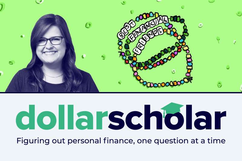 Dollar cholar banner featuring friendship bracelets