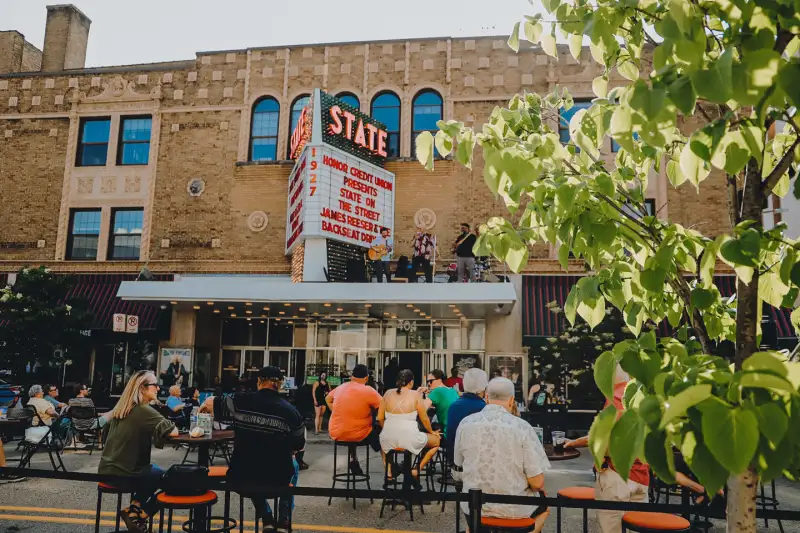 Live music on the street in Kalamazoo