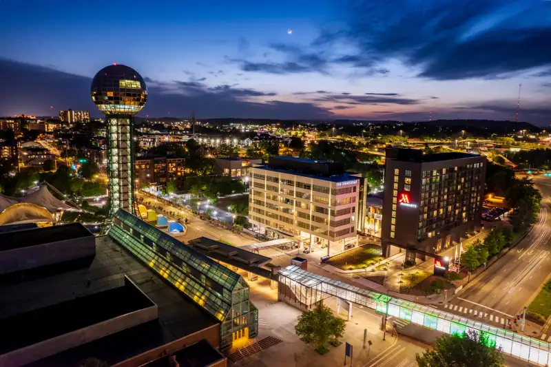 Aerial view of Knoxville