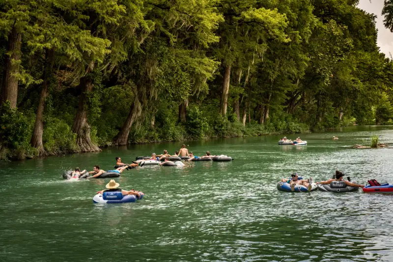Tubing down the river