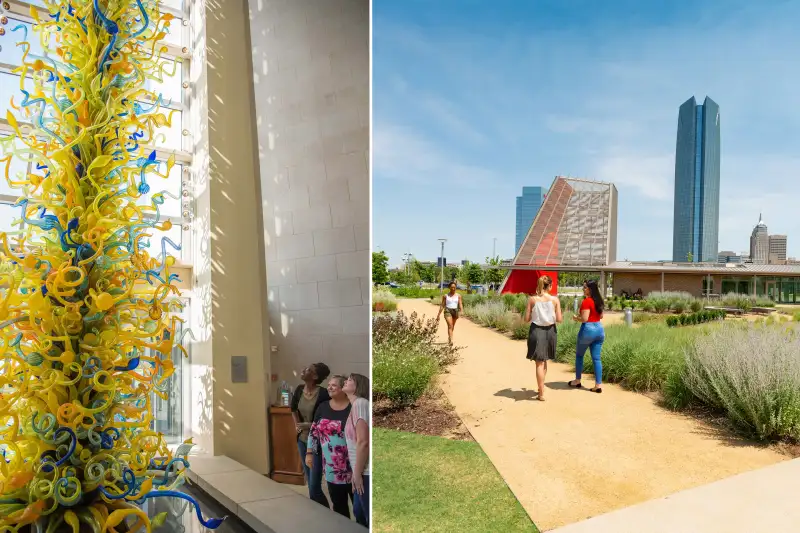 OKC Museum of Art, Chihuly Glass and City Center Scissortail Park