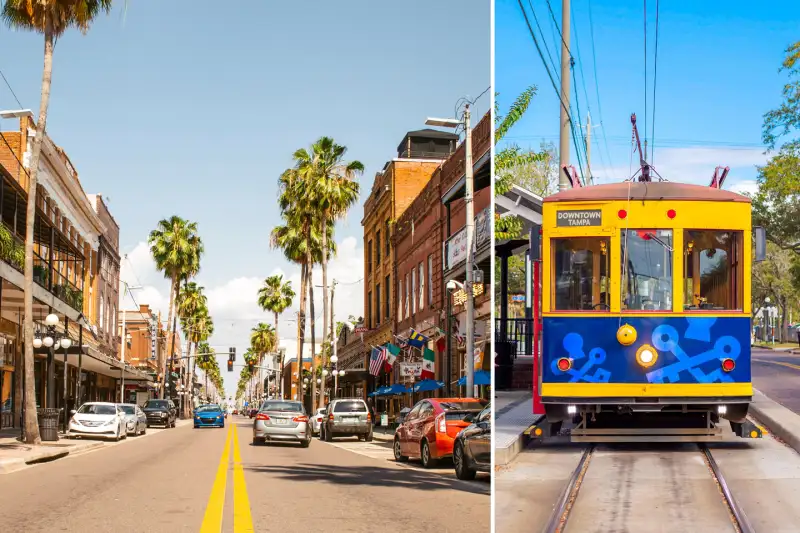 Left: road;  on the right: cart