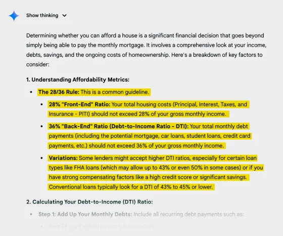 Can You Trust AI for Financial Advice? We Put ChatGPT and Gemini to the Test 3 Screenshot of Gemini AI thinking