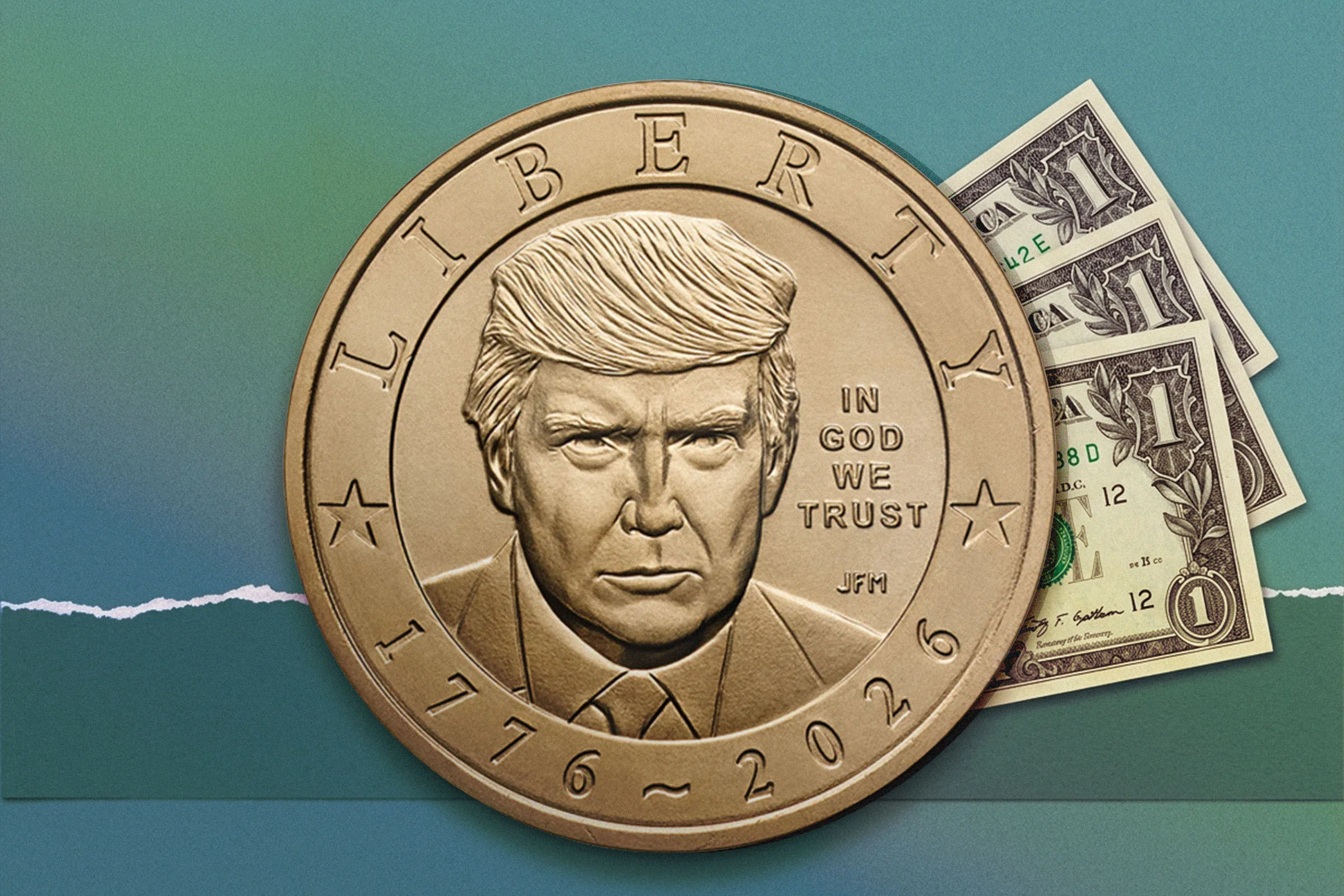 U.S. Treasury Starts Selling $1 Gold-Colored Trump Coins… for More Than $1